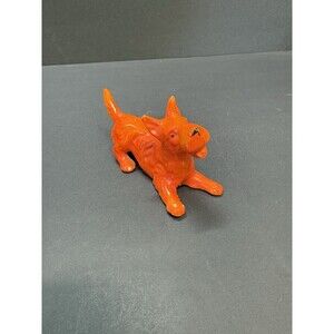 VINTAGE  PORCELAIN SCOTTY SCOTTIE DOG SCOTTISH TERRIER  Orange JAPAN